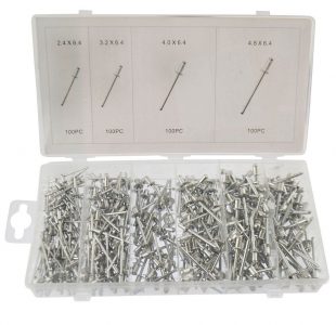 400pcs Aluminium Rivet Assortment » Toolwarehouse » Buy Tools Online