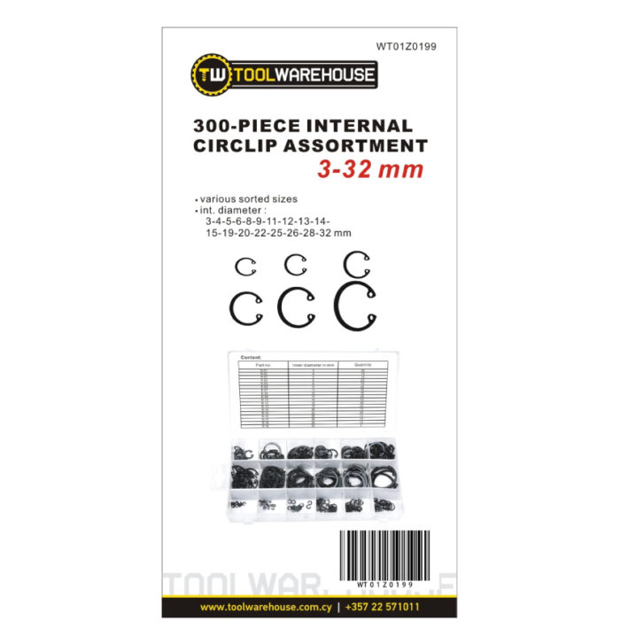 300pcs Internal Circlip Assortment » Toolwarehouse » Buy Tools Online