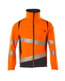 Work Jacket, ULTIMATE STRETCH, hi-vis orange/dark navy
