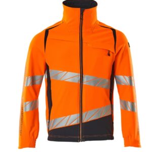 Work Jacket, ULTIMATE STRETCH, hi-vis orange/dark navy