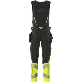Combi suit, stretch, black/high-vis yellow » Toolwarehouse
