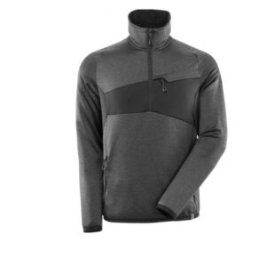 Fleece Jumper with half zip, dark anthracite/black » Toolwarehouse