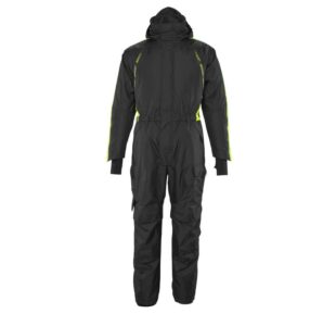 Boilersuit, kneepad pockets, black/hi-vis yellow » Toolwarehouse
