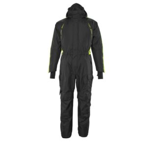 Boilersuit, kneepad pockets, black/hi-vis yellow » Toolwarehouse