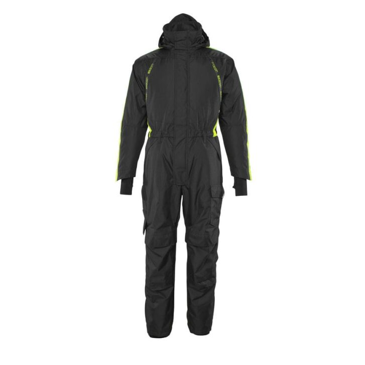 Boilersuit, kneepad pockets, black/hi-vis yellow » Toolwarehouse