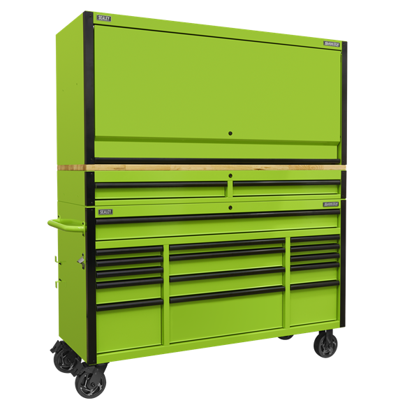 15 Drawer Mobile Trolley Hutch & 2 Drawer Riser » Toolwarehouse