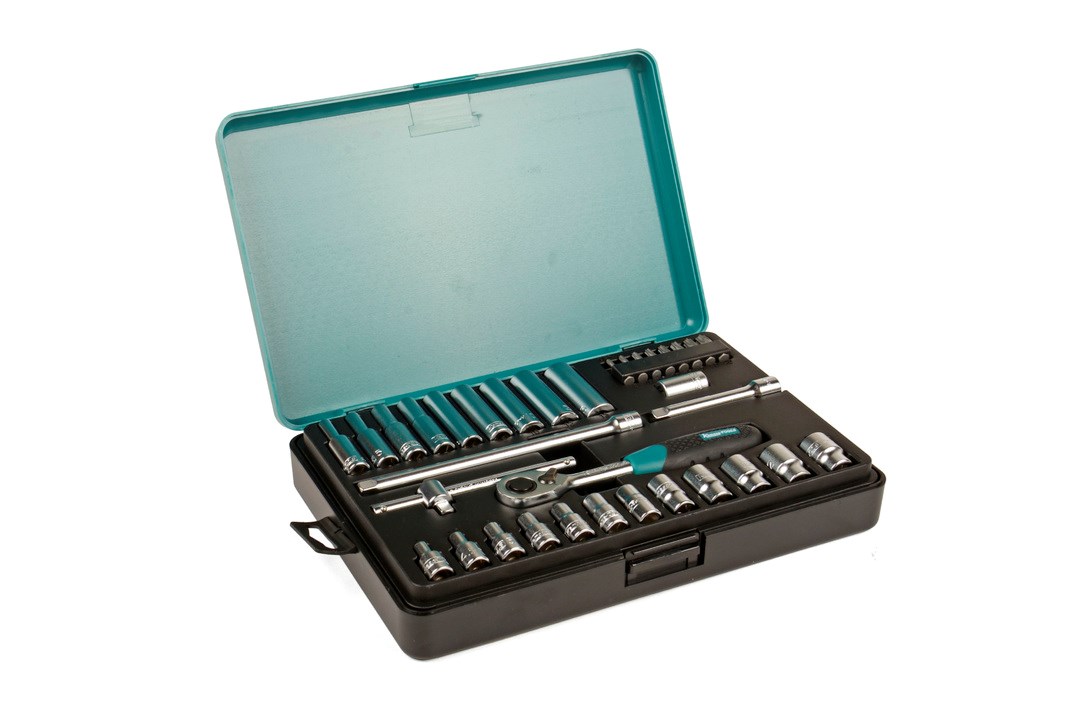 Socket wrench set 1/4", 34-piece, mm » Toolwarehouse