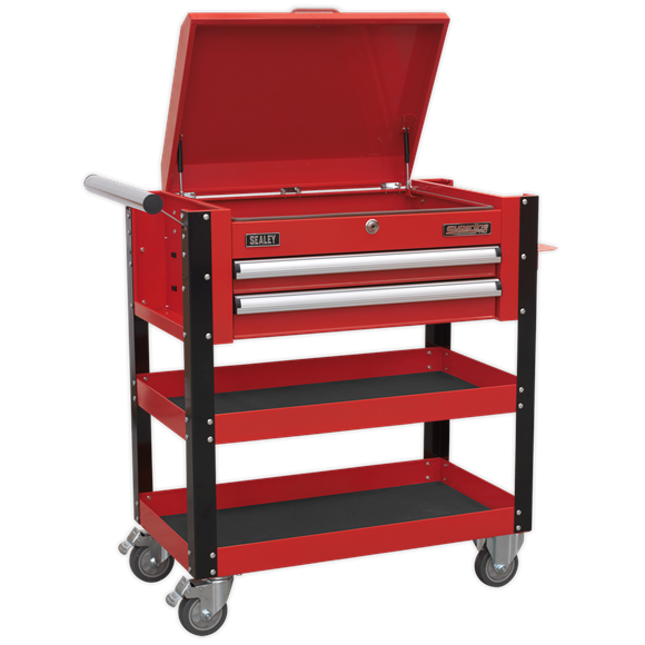 2 Drawer Heavy-Duty Mobile Tool Trolley » Toolwarehouse